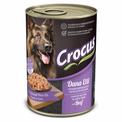 Crocus Dana Etli Yetişkin Köpek Yaş Maması (Konserve) 400 gr