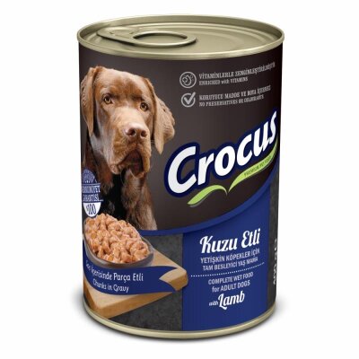 Crocus Kuzu Etli Yetişkin Köpek Yaş Maması (Konserve) 400 gr