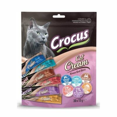 Crocus 6 Çeşit 30x15 gr Multipack Krema Kedi Ödülü