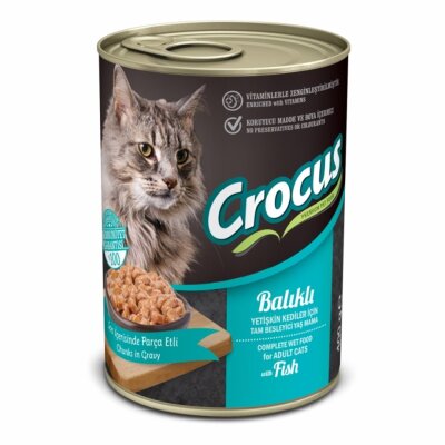 Crocus Balıklı Soslu Yetişkin Kedi Yaş Maması 400 gr