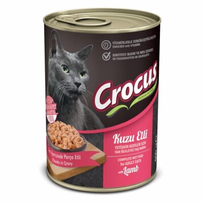 Crocus Soslu Kuzu Etli Yetişkin Kedi Yaş Maması 400 gr