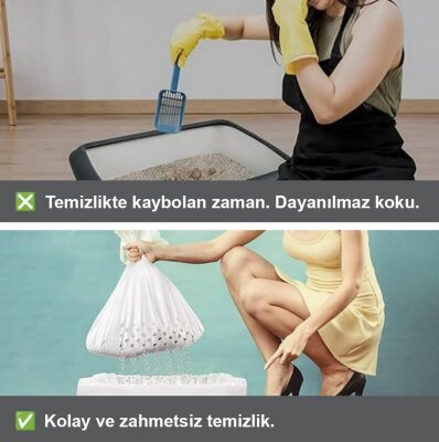 Dalipet Elekli Kedi Kumu Filtresi 7'li Tek Kullanımlık