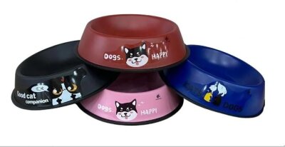 Demirhan Desenli Çelik Köpek Mama-Su Kabı 18 cm