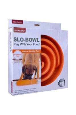 Dog Games Slo-Bowl Yavaş Yeme Köpek Mama Kabı (Turuncu)
