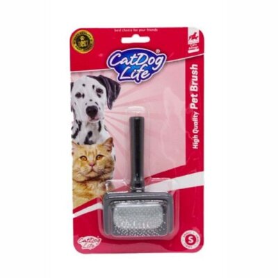 Doglife Ahşap Saplı Telli Tüy Bakım Fırçası S (kedi ve köpek)