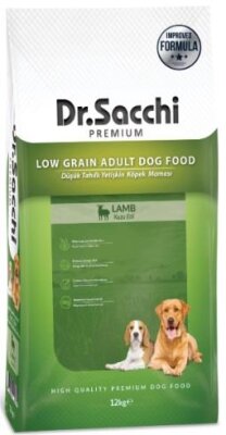 Dr. Sacchi Düşük Tahıllı Kuzu Etli Yetişkin Köpek Maması 12 kg