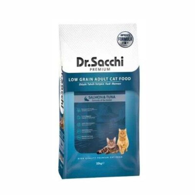Dr. Sacchi Düşük Tahıllı Somonlu Ton Balıklı Kedi Maması 10 kg