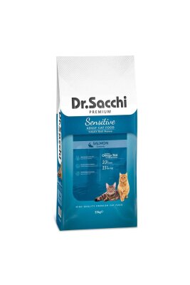Dr. Sacchi Sensitive Somonlu Hassas Yetişkin Kedi Maması 15 kg