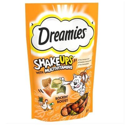 Dreamies Shake Ups Tavuk-Ördekli Multivitaminli Kedi Ödülü 55 gr