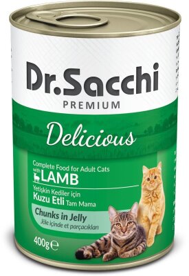 Dr.Sacchi Katkısız Kuzu Etli Kedi Konservesi 400 gr