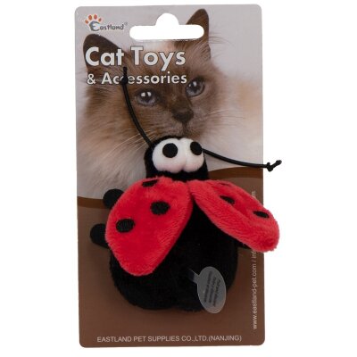 Catnipli Sesli Peluş Uğur Böceği Kedi Oyuncağı