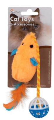 Eastland Tüylü ve Zilli Peluş Fare Kedi Oyuncağı 28 cm