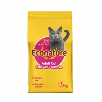 Econature Tavuklu Yetişkin Kedi Kuru Maması 15 kg