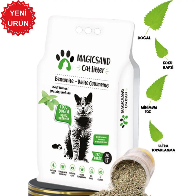 Kedi Nanesi Kokulu İnce Taneli 20 L Bentonit Kedi Kumu