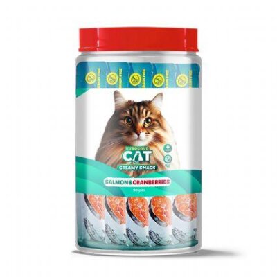 Euro Gold Somonlu Kızılcıklı Sıvı Kedi Ödülü 30 x 15 gr