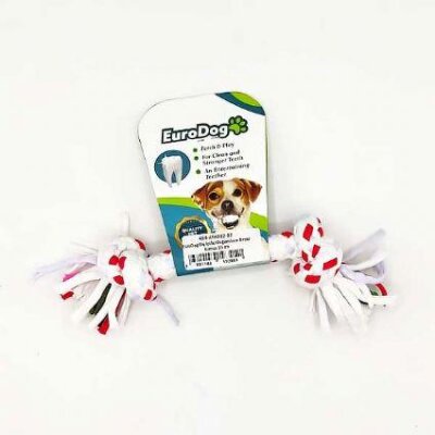 EuroDog Diş Temizleyici İki Düğümlü Köpek Diş İpi Oyuncağı 15 cm