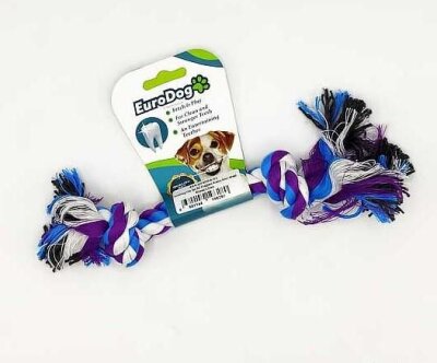 EuroDog İki Düğümlü Kalın Diş Kaşıma İpi Köpek Oyuncağı 15 cm