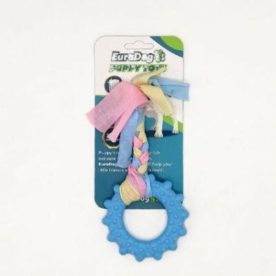 EuroDog Puppy Toys Çark Yavru Köpek Diş Kaşıma Oyuncağı (Mavi)