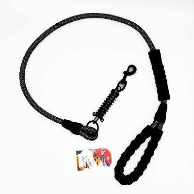 EuroDog Reflektörlü Köpek Gezdirme Kayışı 14 mm 120 cm (Siyah)