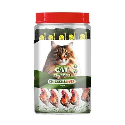 EuroGold Cat Tavuklu Ciğerli Sıvı Kedi Ödülü 30 x 15 gr