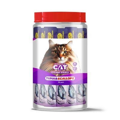 EuroGold Ton Balığı ve Deniz Taraklı Sıvı Kedi Ödülü 30 x 15 gr