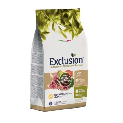 Exclusion Monoprotein Kuzu Etli Orta Irk Köpek Maması 12 kg
