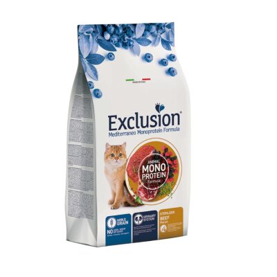Exclusion Monoprotein Sığır Etli Kısırlaştırılmış Kedi Maması 12 kg
