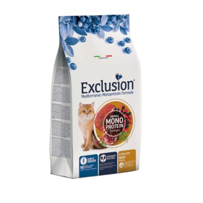 Exclusion Monoprotein Sığır Etli Kısırlaştırılmış Kedi Maması 1,5 kg