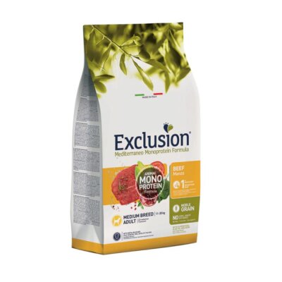 Exclusion Sığır Narlı Düşük Tahıllı Orta Irk Köpek Maması 12 kg