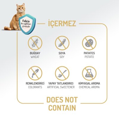 Felicia Düşük Tahıllı Tavuklu Kısırlaştırılmış Kedi Maması 2 kg