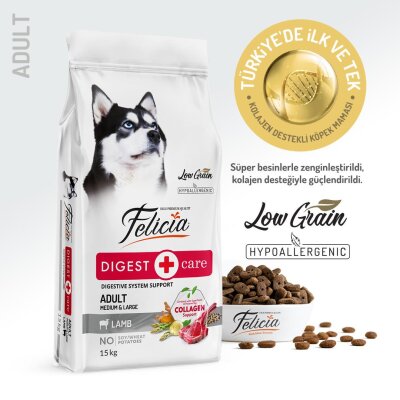 Felicia Hipoalerjenik Kuzu-Pirinçli Köpek Maması 15 kg
