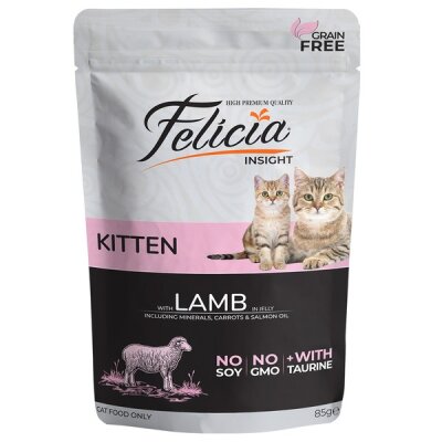 Felicia Tahılsız Kuzulu Yavru Kedi Yaş Maması 85 gr