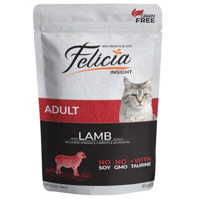 Felicia Kuzulu Tahılsız Yetişkin Kedi Pouch 85 gr