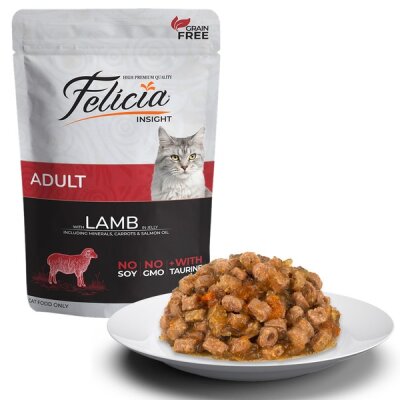 Felicia Kuzulu Tahılsız Yetişkin Kedi Pouch 85 gr