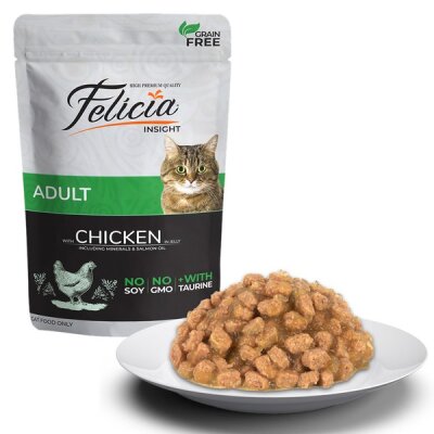 Felicia Tahılsız Tavuklu Yetişkin Kedi Yaş Maması 85 gr