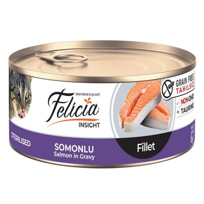 Somon Filetolu Tahılsız Kısırlaştırılmış Kedi Konservesi 85 gr