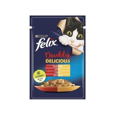 Felix Jöle İçinde Sığır ve Tavuk Etli Yaş Kedi Maması 85 gr