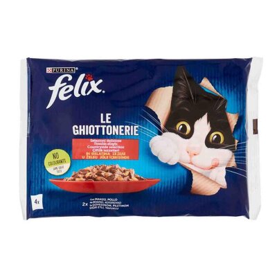 Felix Multipack Sığır ve Tavuk Etli Yetişkin Kedi Konservesi 4 x 85 gr