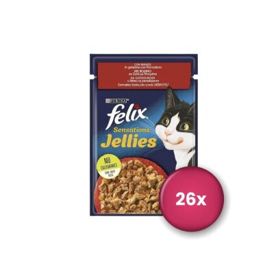 Felix Sensation Sığır Etli Domatesli Kedi Konservesi 85 gr x 26 Adet