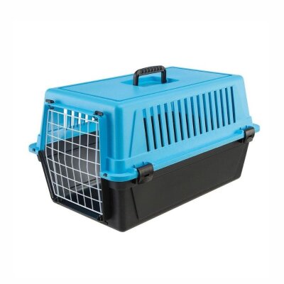 Havalandırmalı Sert Kedi-Köpek Taşıma Kutusu, 8 kg (Mavi)