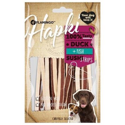 Flamingo Hapki Glutensiz Ördek Balıklı Şerit Köpek Ödülü 85 gr