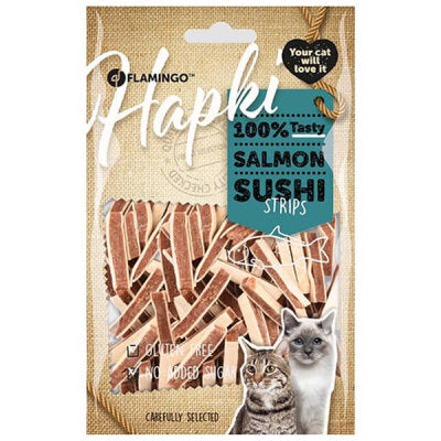 Flamingo Hapki Somon Alabalıklı Glutensiz Şerit Kedi Ödülü 85 gr