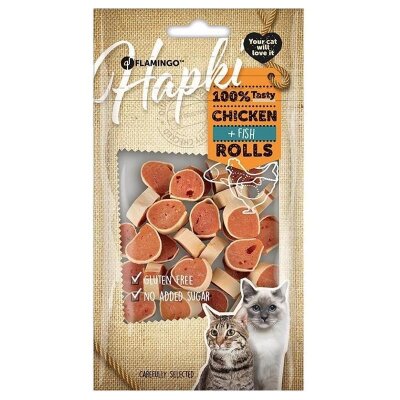 Flamingo Hapki Tavuklu Balıklı Yumuşak Kedi Ödülü 50 gr