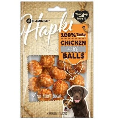 Flamingo Hapki Tavuklu ve Pirinçli Top Köpek Ödülü 75 gr