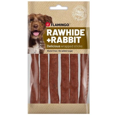 Flamingo Rhide Tavşanlı Kurutulmuş Çiğneme Çubuğu 12 cm 70 gr