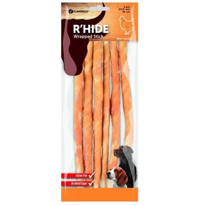 Flamingo Rhide Tavuk Sargılı Kurutulmuş Çiğneme Kemiği 25 cm 130 gr