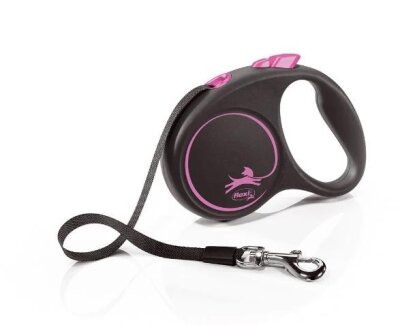 Flexi Pembe 5 m Otomatik Şerit Köpek Tasması (Small)