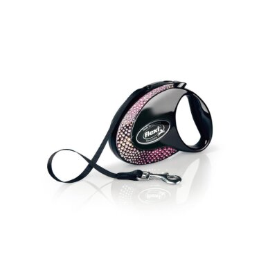 Flexi Glam 3 m Otomatik Şerit Tasma Siyah S (max 12 kg)