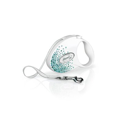 Flexi Glam Splash 3 m Otomatik Şerit Tasma Beyaz (max 12 kg)