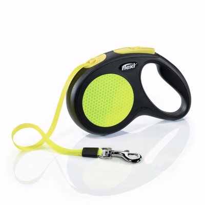 Flexi Neon 5 m Otomatik Şerit Tasma (Medium)